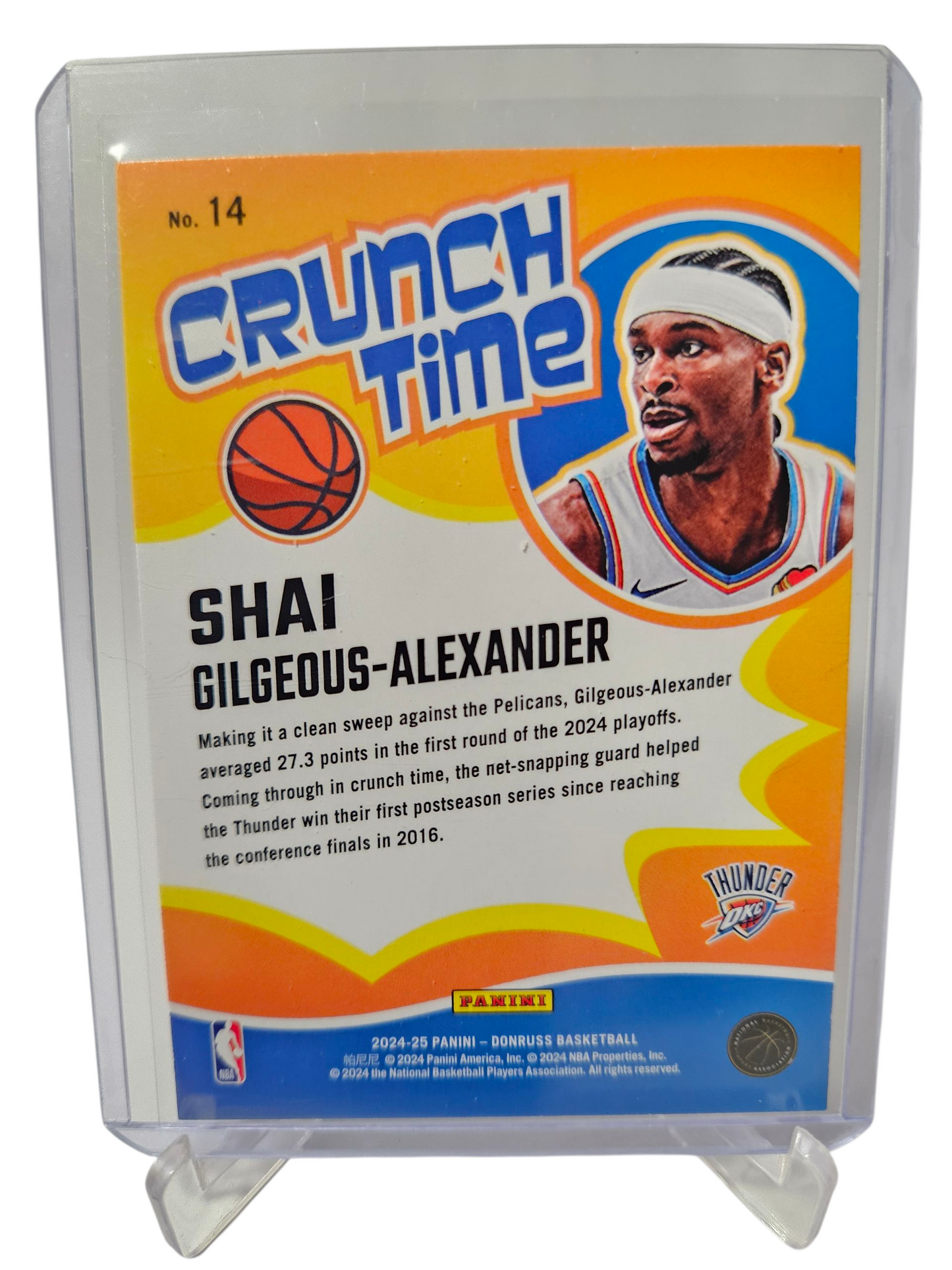 2024-25 Panini Donruss #14 Shai Gilgeous-Alexander Crunch Time Diamond SP