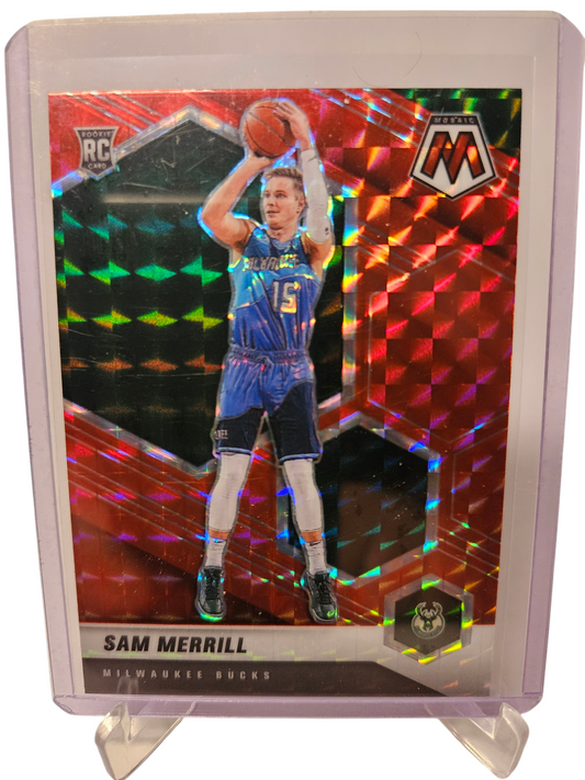 2020-21 Panini Mosaic #240 Sam Merrill Rookie Card Res Mosaic Prizm