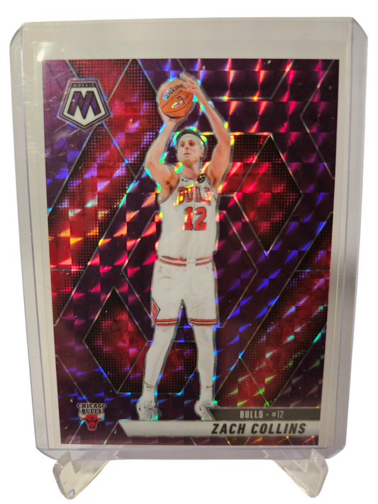 2024-25 Panini Mosaic #125 Zach Collins Purple Mosaic Prizm 72/99