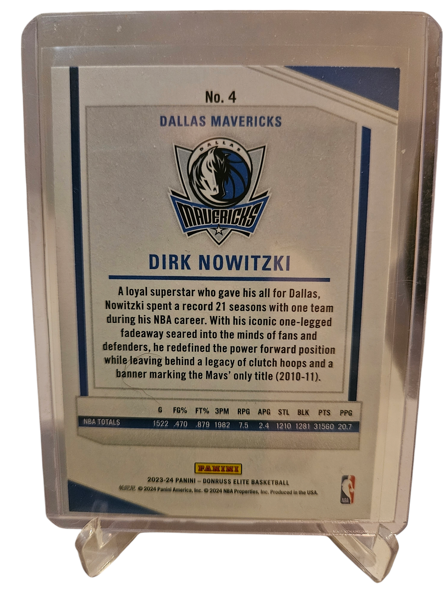 2023-24 Panini Donruss Elite International #4 Dirk Nowitzki Red Green