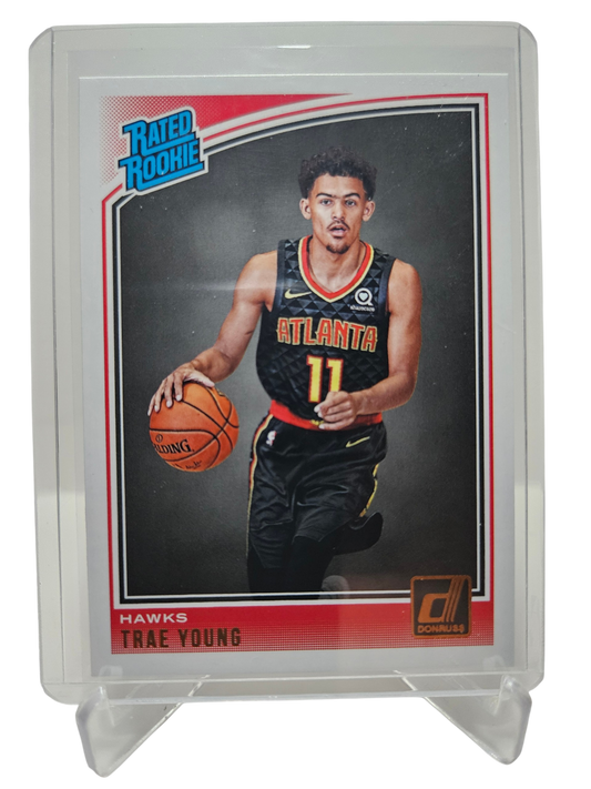 2018-19 Panini Donruss #298 Trae Young Rookie Card Rated Rookie