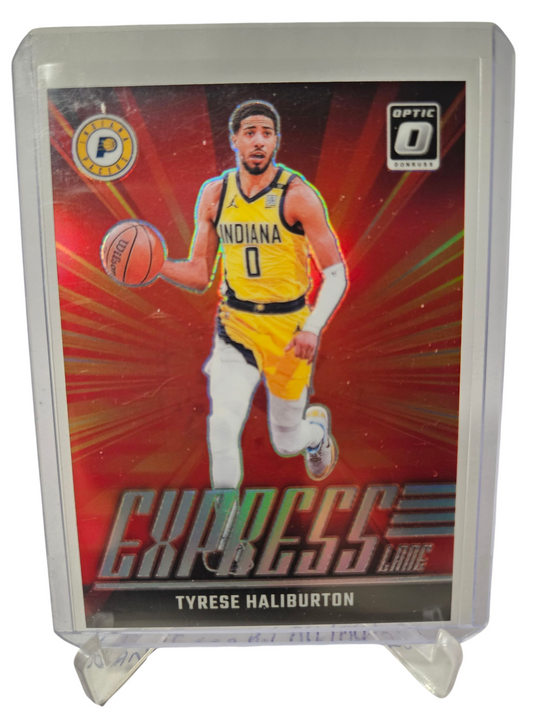 2024-25 Panini Donruss Optic #25 Tyrese Haliburton Express Lane Holo Prizm