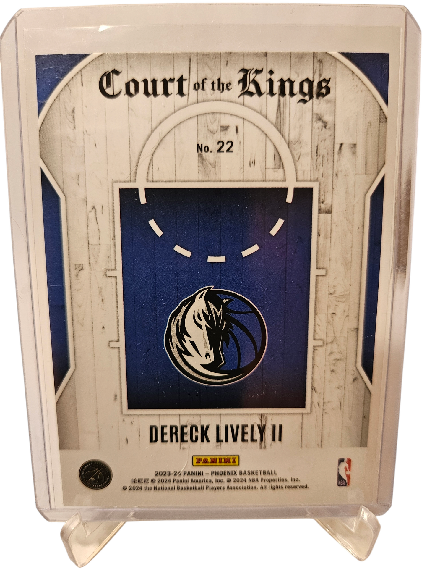 2023-24 Panini Phoenix #22 Dereck Lively II Rookie Card Court Of The Kings