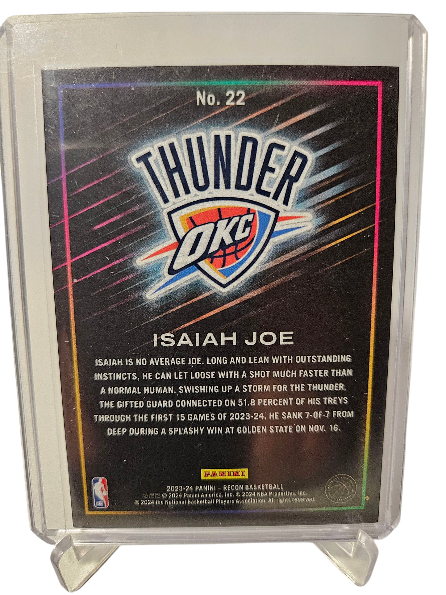 2023-24 Panini Recon #22 Isaiah Joe Purple Holo 31/49