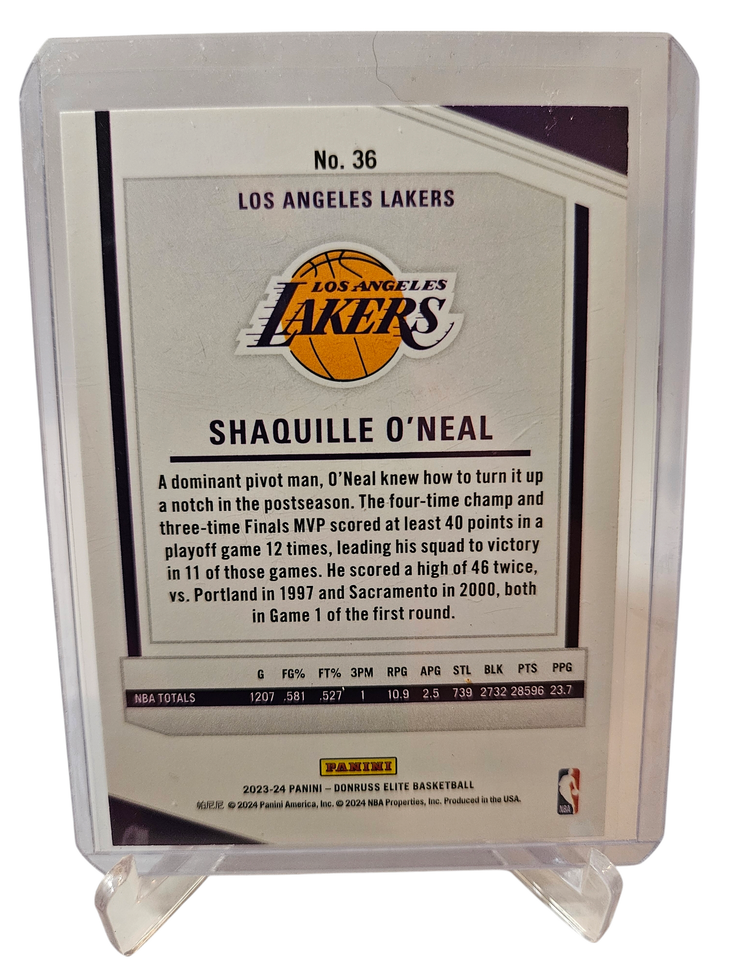 2023-24 Panini Donruss Elite International #36 Shaquille O'Neal