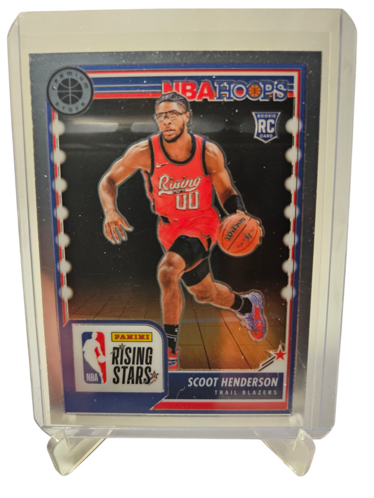 2023-24 Panini Hoops Premium Stock #280 Scoot Henderson Rookie Card Rising Stars
