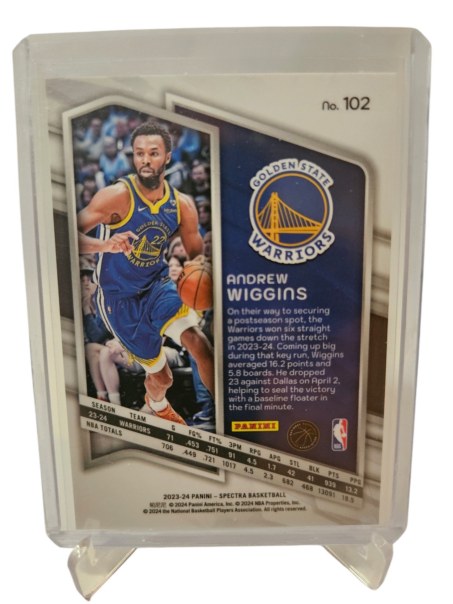 2023-24 Panini Spectra #102 Andrew Wiggins