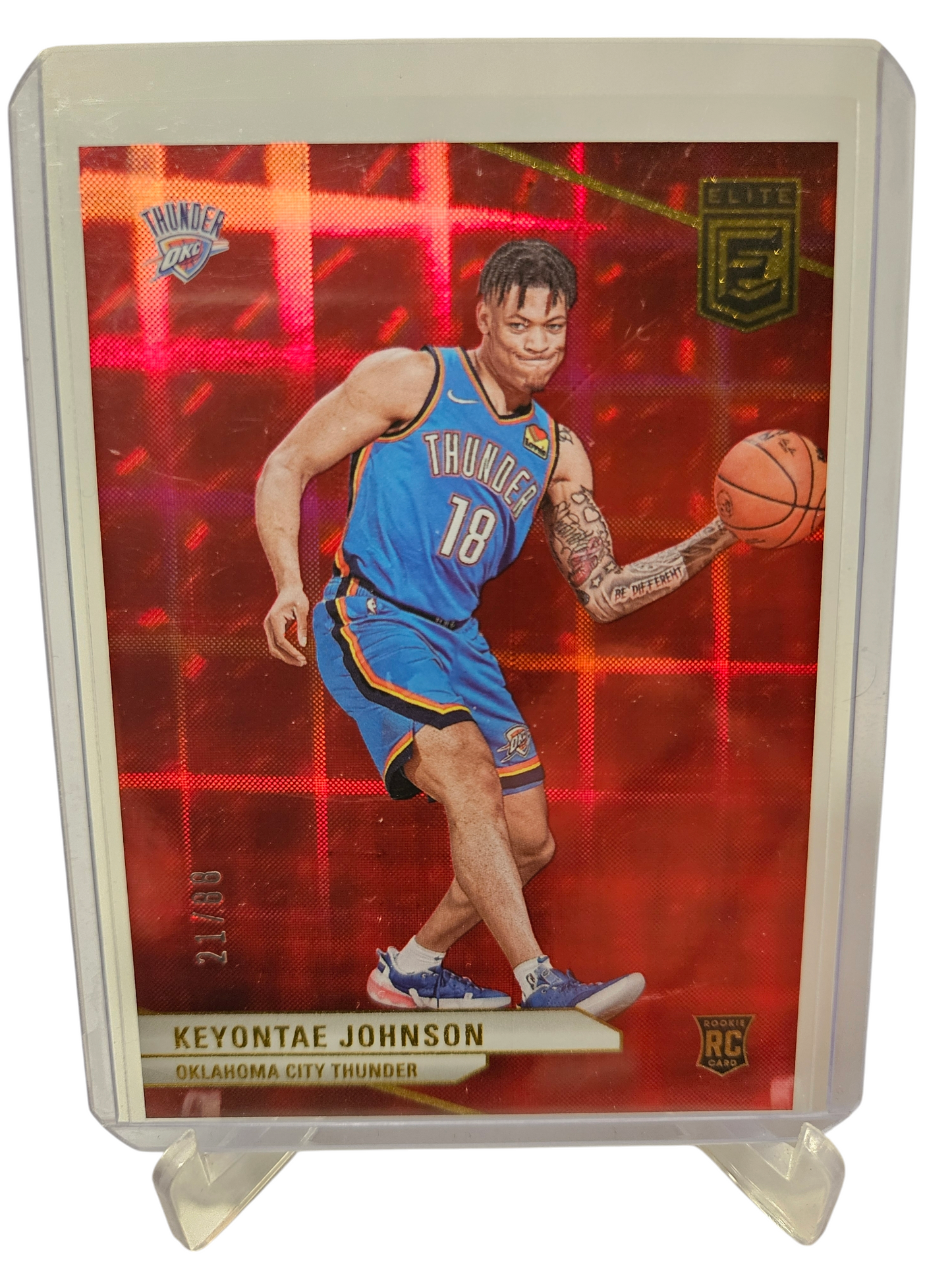 2023-24 Panini Donruss Elite International #213 Keyonte Johnson Rookie Card Red 31/88