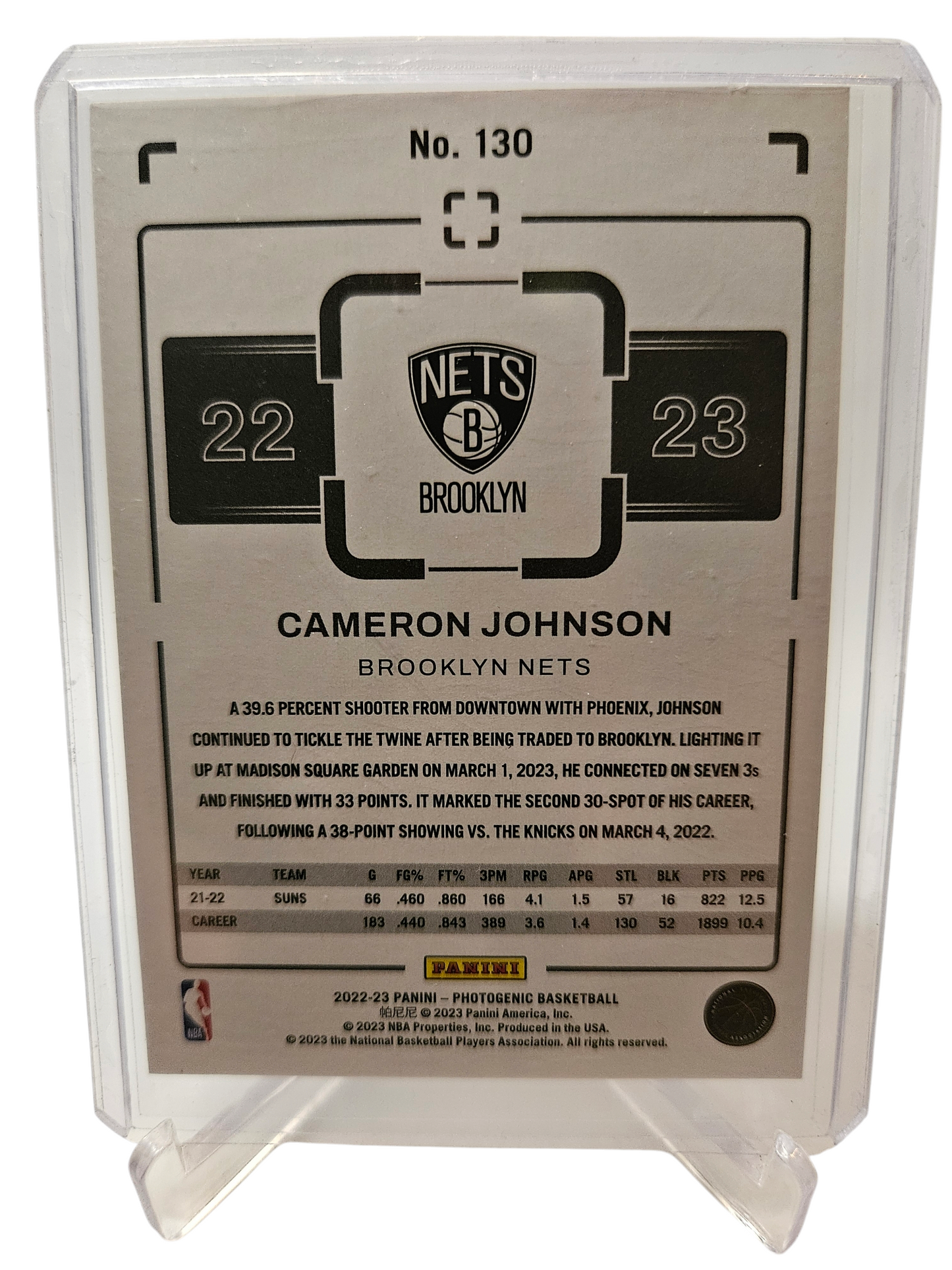 2022-23 Panini Photogenic #130 Cameron Johnson