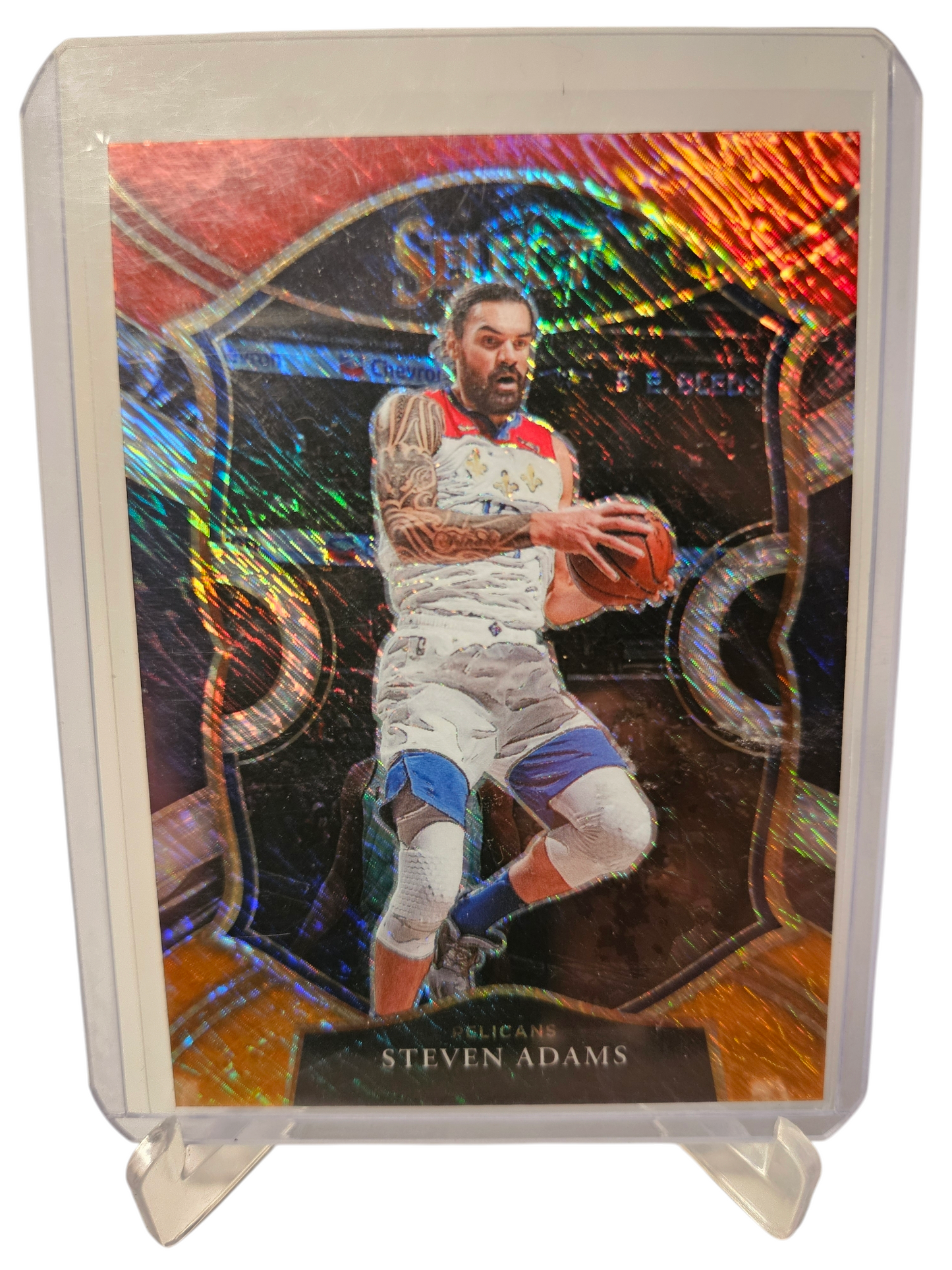 2020-21 Panini Select #19 Steven Adams Orange Shimmer Prizm