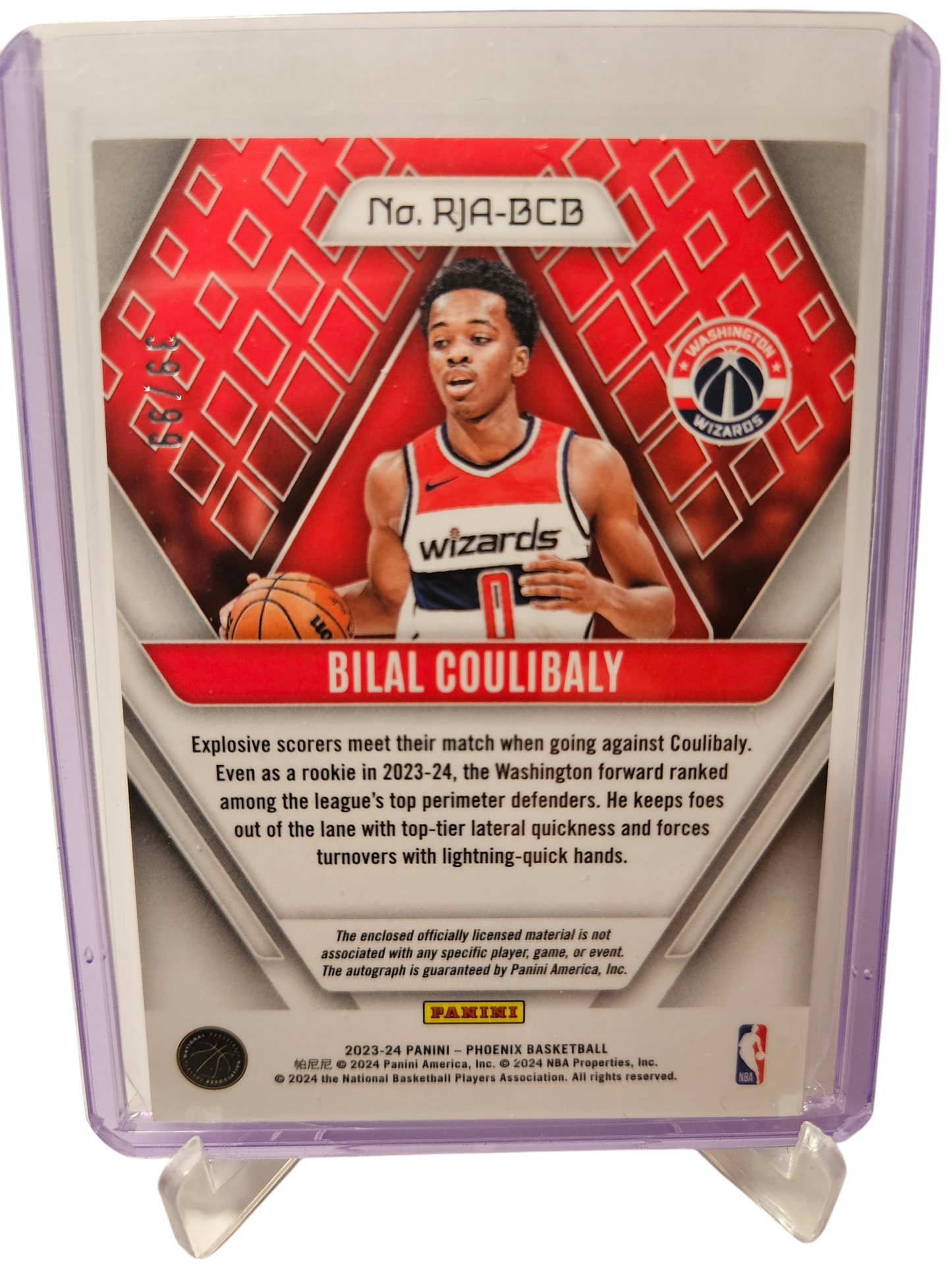 2023-24 Panini Phoenix #RJA-BCB Bilal Coulibaly RPA Purple 39/99