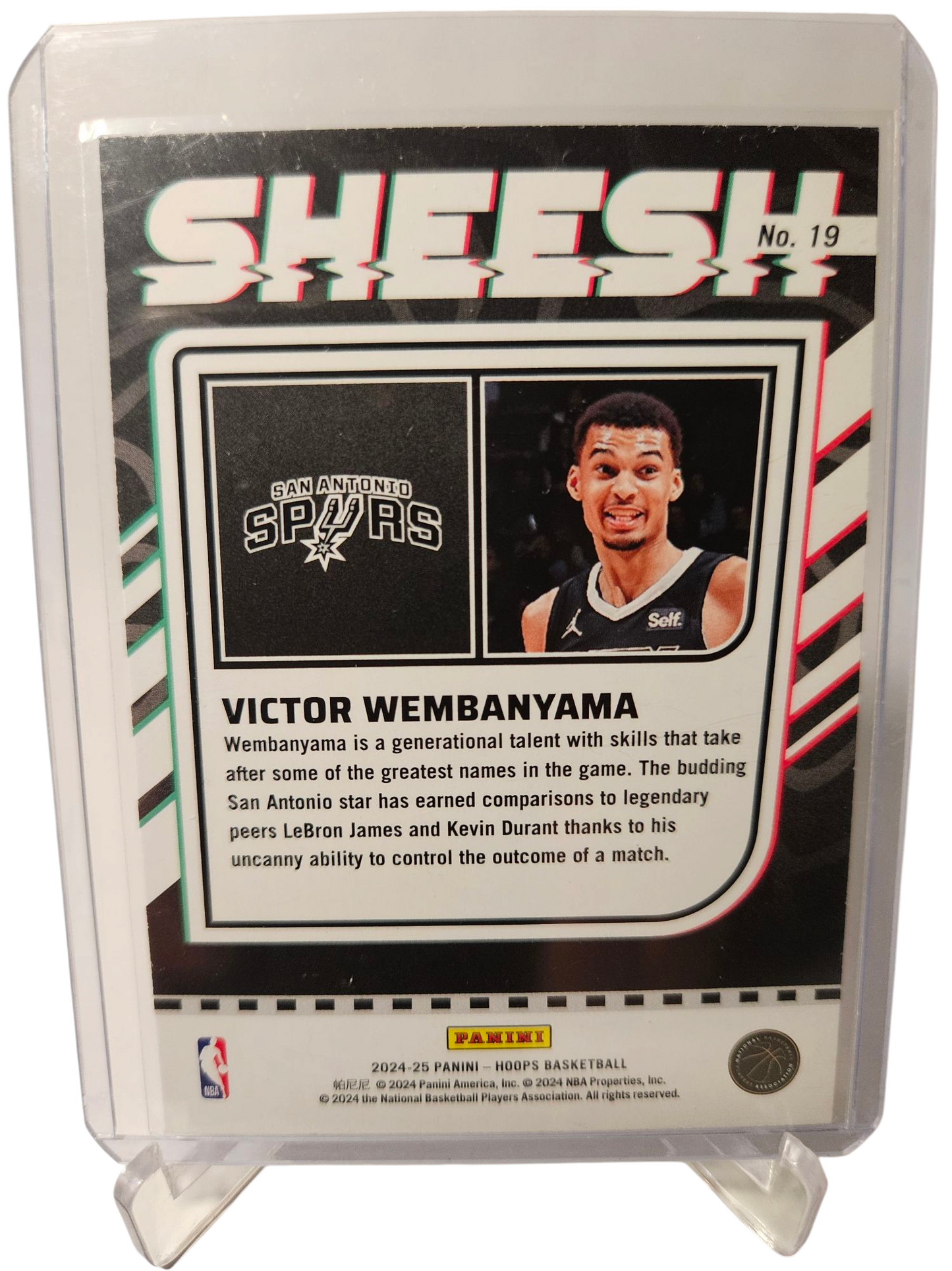2024-25 Panini Hoops #19 Victor Wembanyama Sheesh
