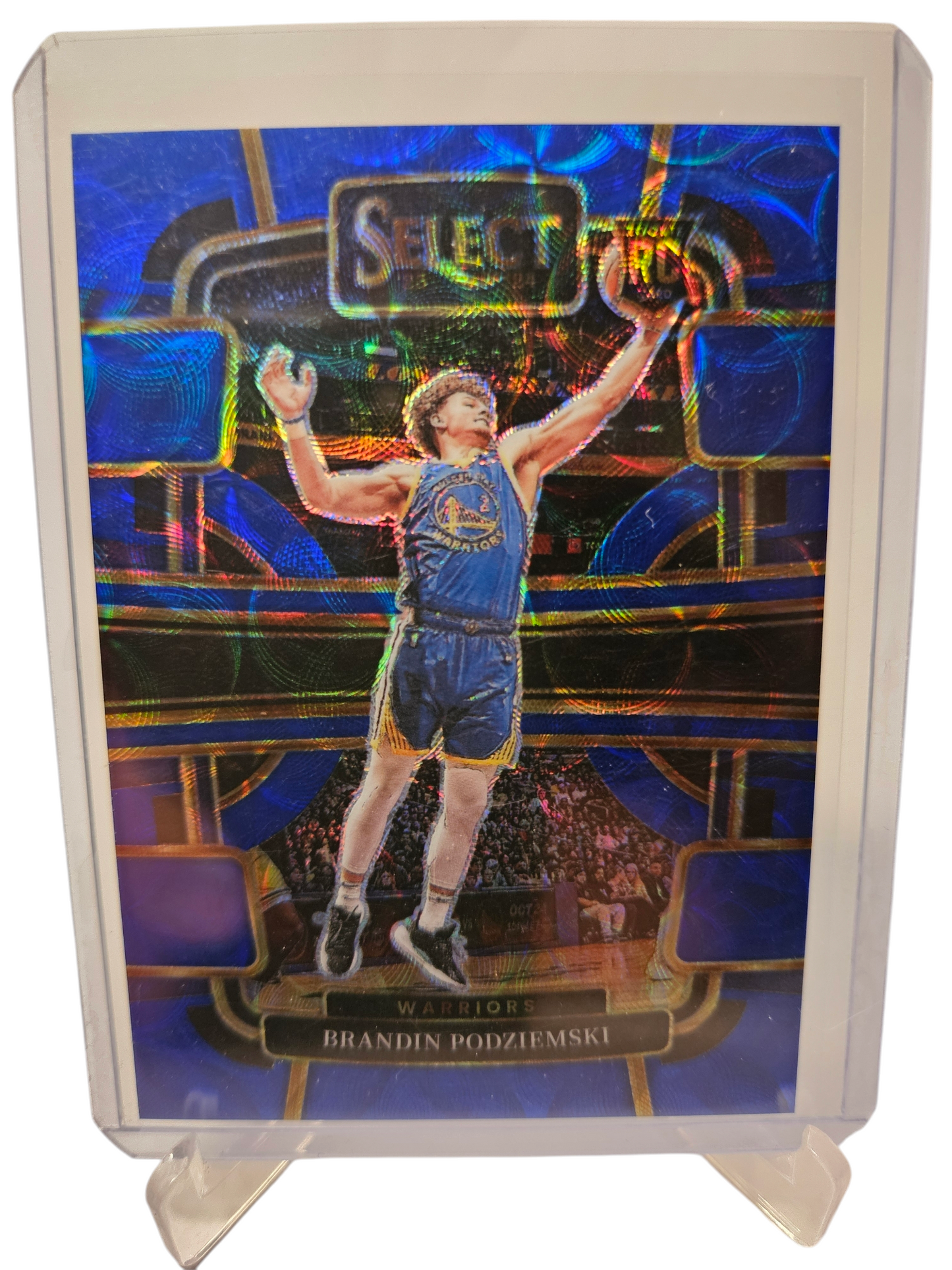 2023-24 Panini Select #93 Brandin Podziemski Rookie Card Blue Scope Prizm 212/249