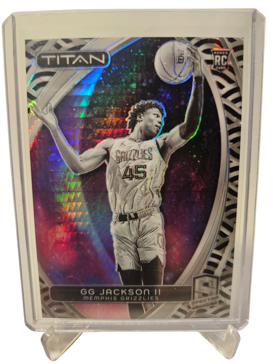 2023-24 Panini Spectra #42 GG Jackson II Rookie Card Black White Hyper Titan SP