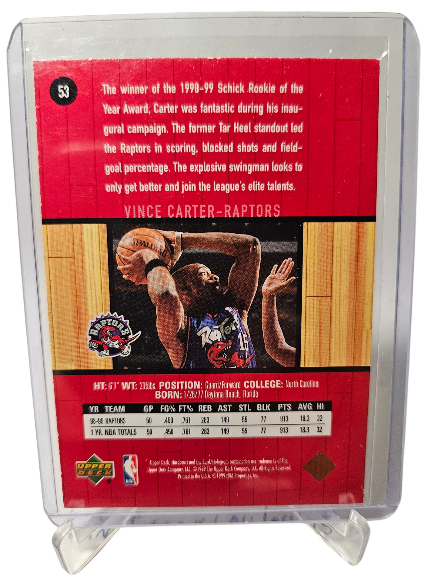 1999-2000 Upper Deck #53 Vince Carter Hard Court