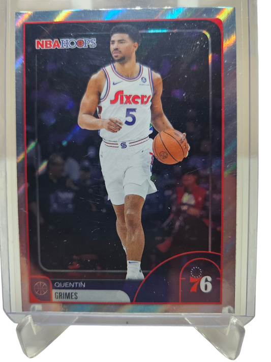 2025-26 Topps Hoops #54 Quentin Grimes Rainbow Foil