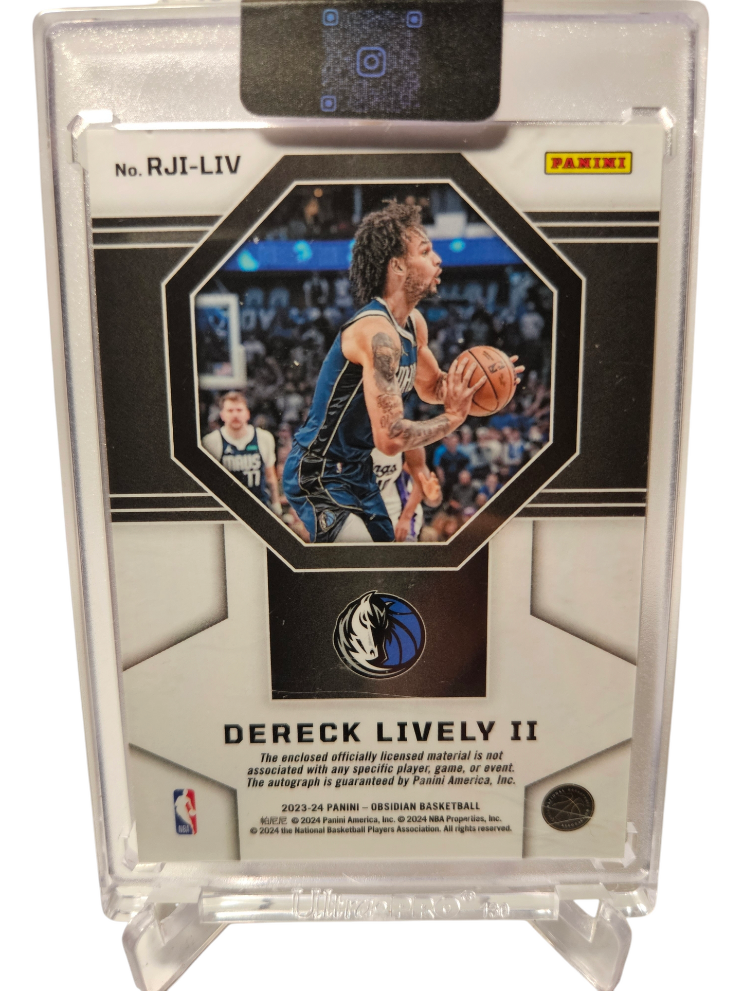 2023-24 Panini Obsidian #RJI-LIV Dereck Lively II Rookie Card Red RPA SP