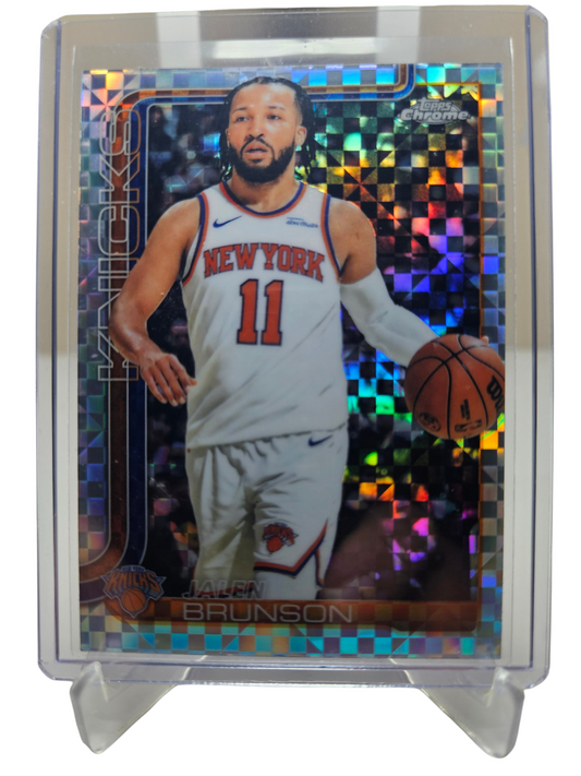 2025-26 Topps Chrome #101 Jalen Brunson Xfractor