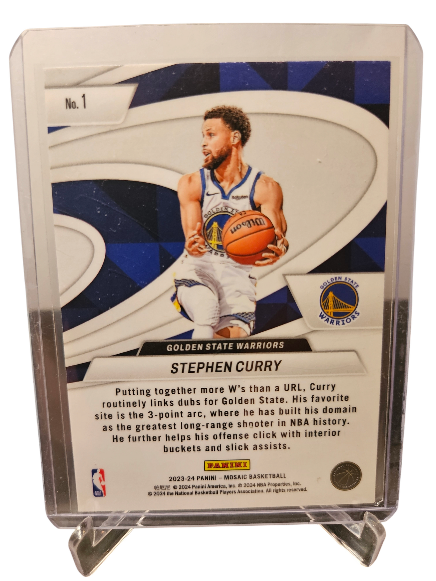 2023-24 Panini Mosaic #1 Stephen Curry Give And Go