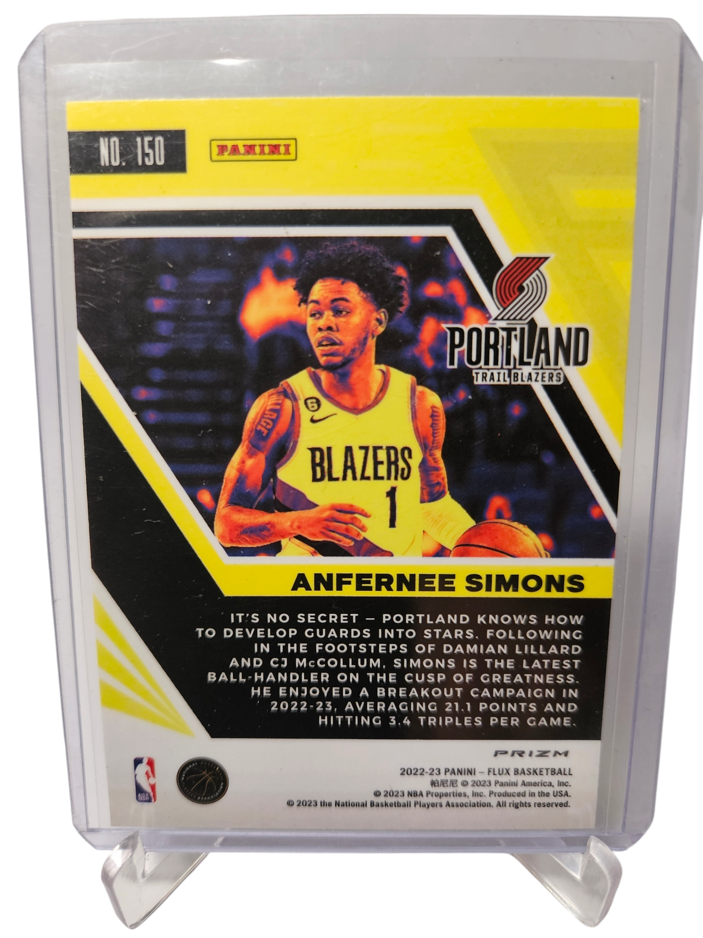 2022-23 Panini Flux #150 Anfernee Simons Red Prizm