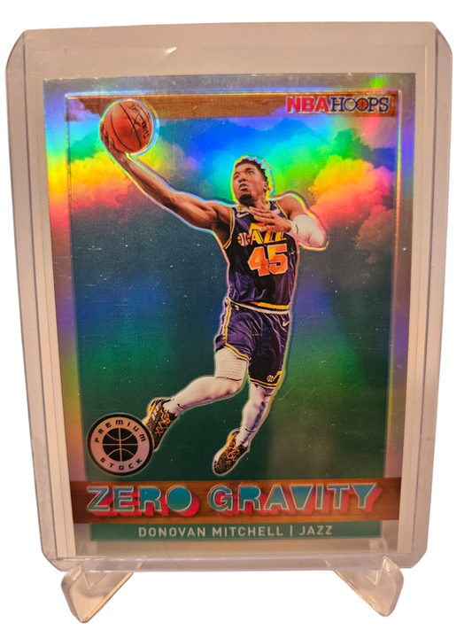 2019-20 Panini Hoops Premium Stock #8 Donovan Mitchell Zero Gravity Silver Holo Prizm