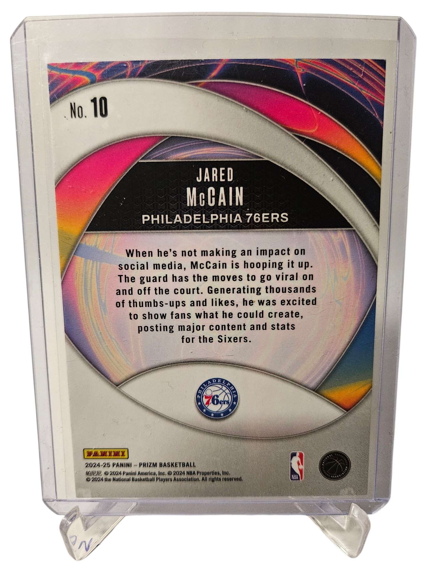 2024-25 Panini Prizm #10 Jared McCain Rookie Card Instant Impact