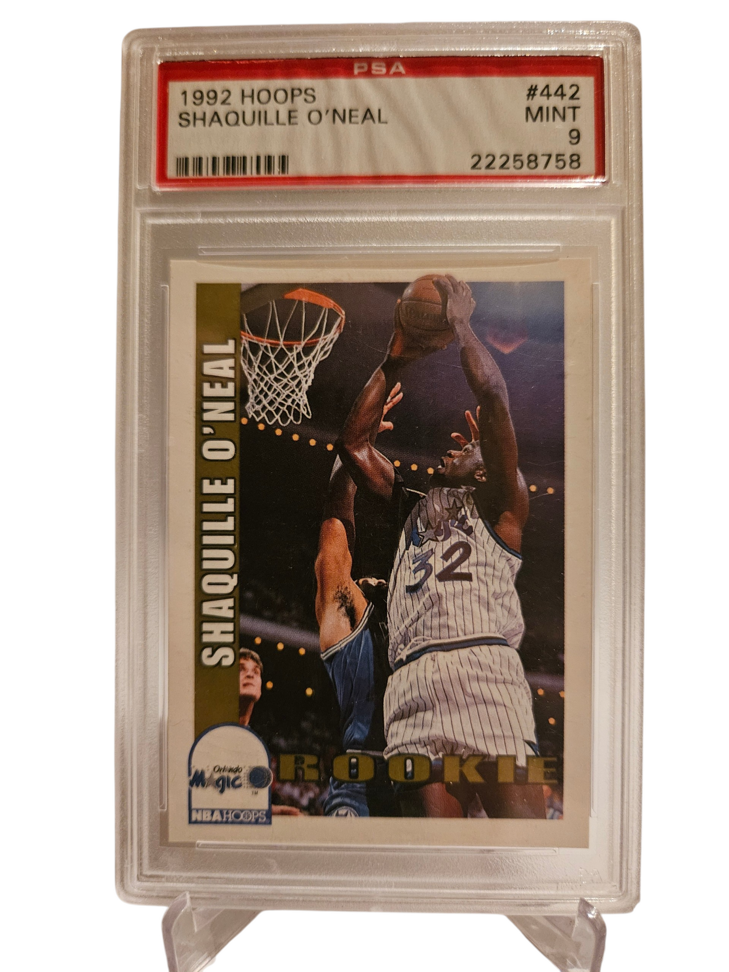 1992 Hoops Shaquille O'Neal Rookie Card PSA 9 Mint
