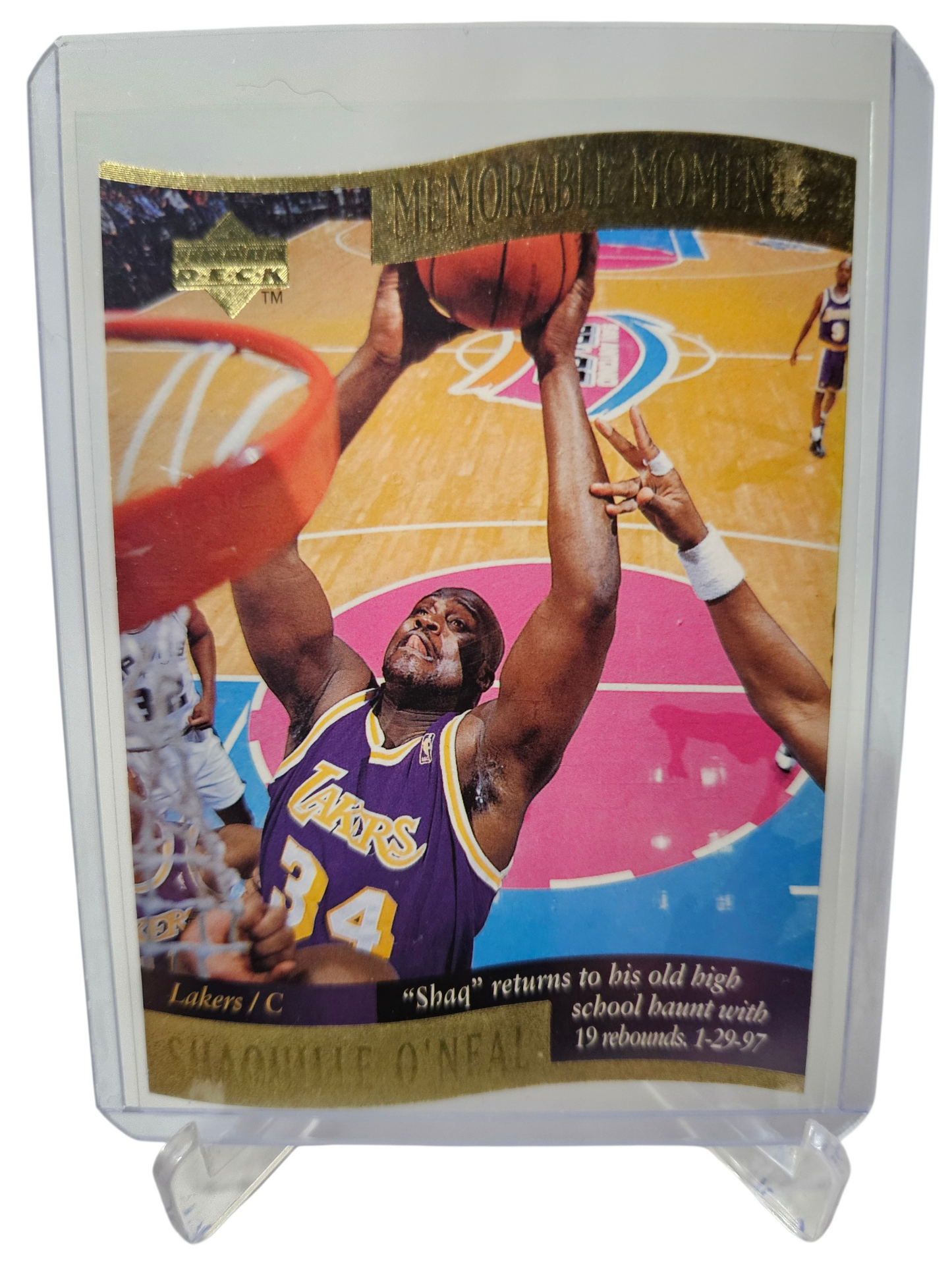 1997 Upper Deck #7 of 10 Shaquille O'Neal Memorable Moments