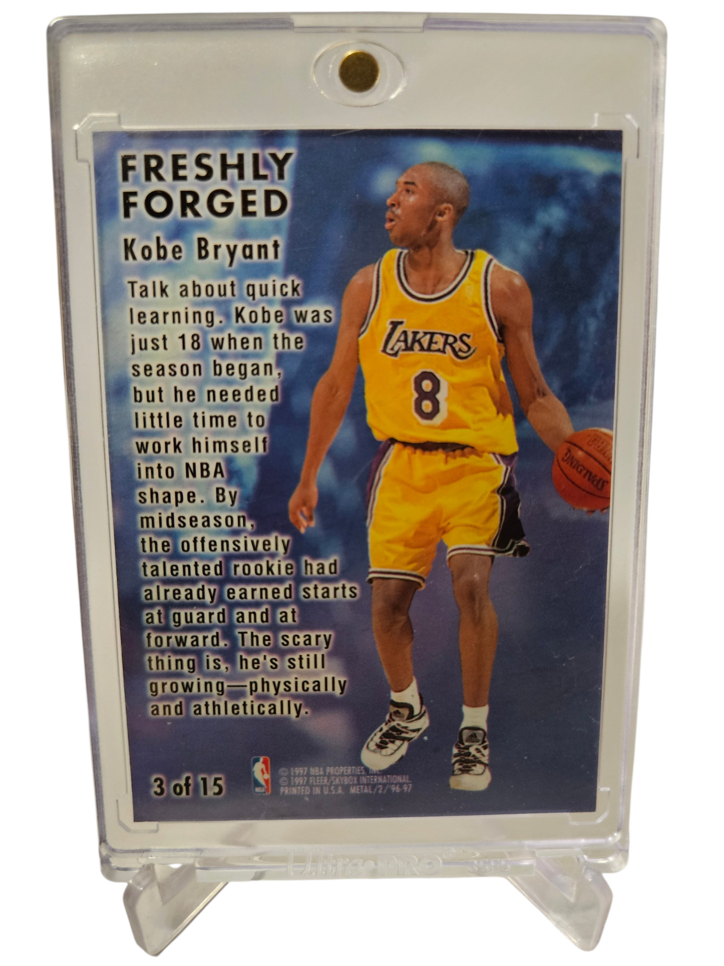 1996 Fleer Metal #3 of 15 Kobe Bryant Rookie Card Freshly Forged