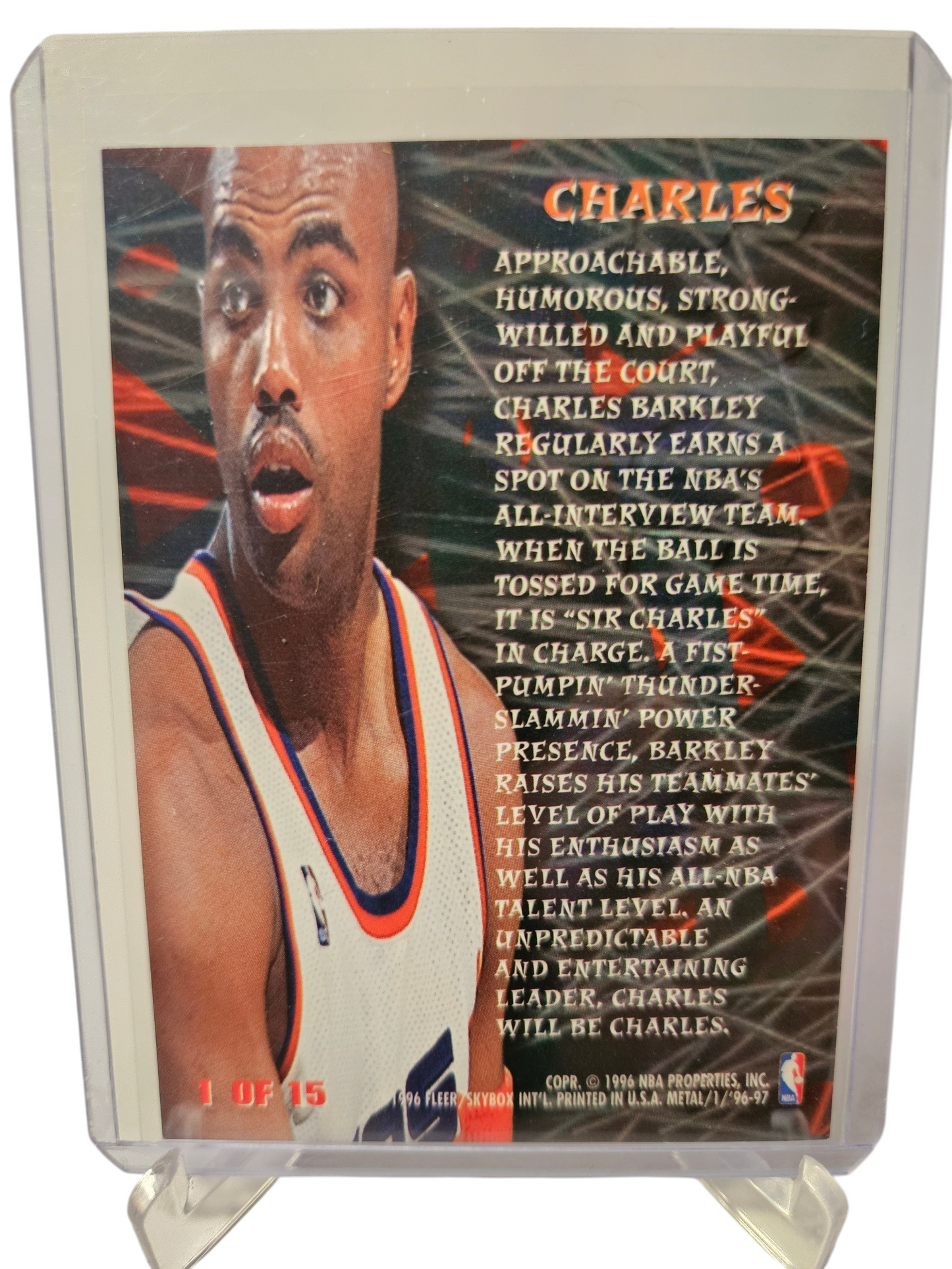 1996-97 Fleer Metal #1 of 15 Charles Barkley Metal Edge