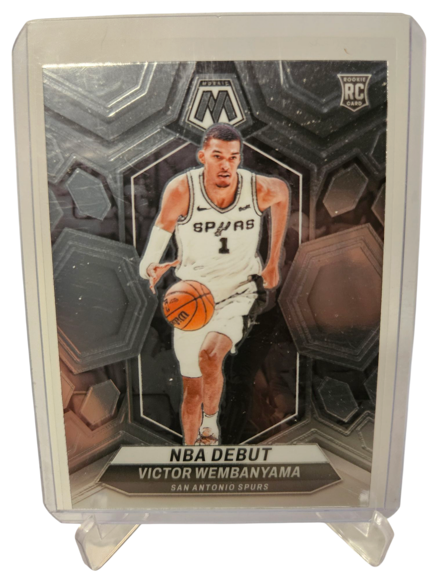 2023-24 Panini Mosaic #257 Victor Wembanyama Rookie Card NBA Debut