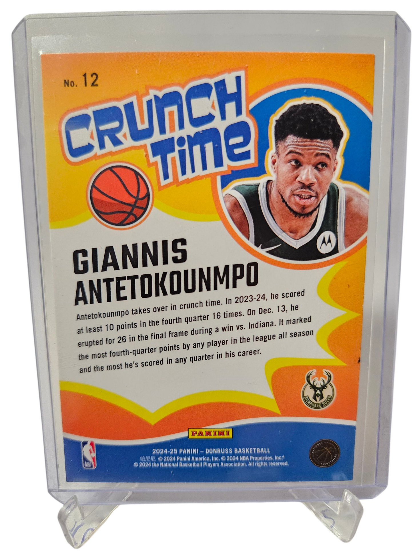2024-25 Panini Donruss #12 Giannis Antetokounmpo Crunch Time