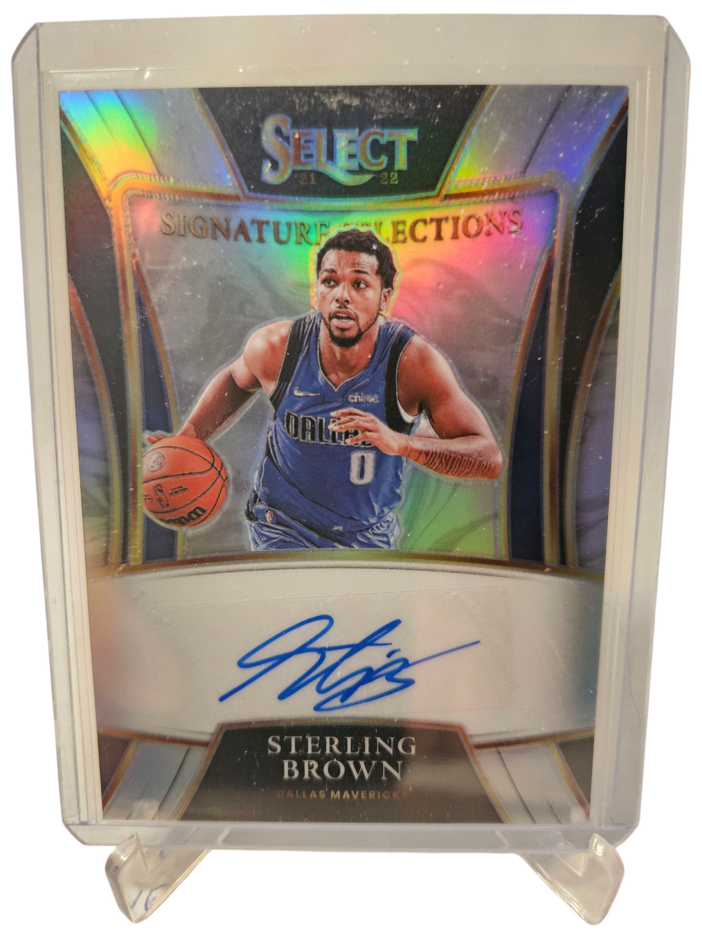 2021 -22 Panini Select #SS-SBR Sterling Brown Signature Selections Autograph Silver Prizm