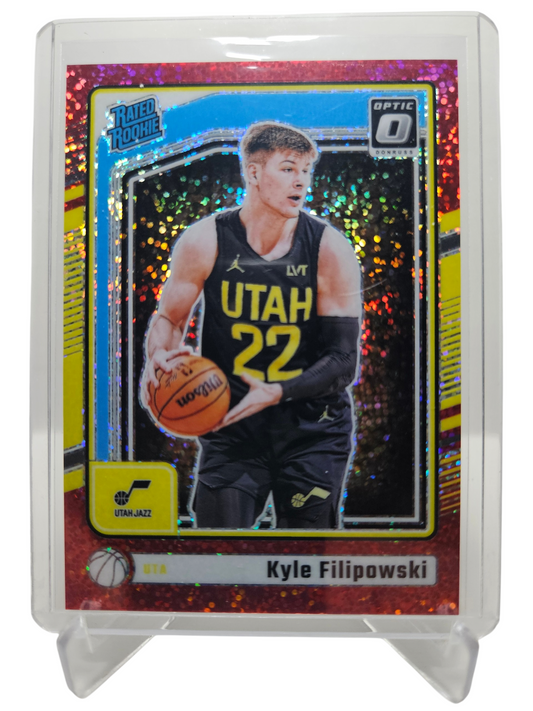 2024-25 Panini Donruss Optic (Sparkle Pack) #300 Kyle Filipowski Rated Rookie Red Sparkle Prizm