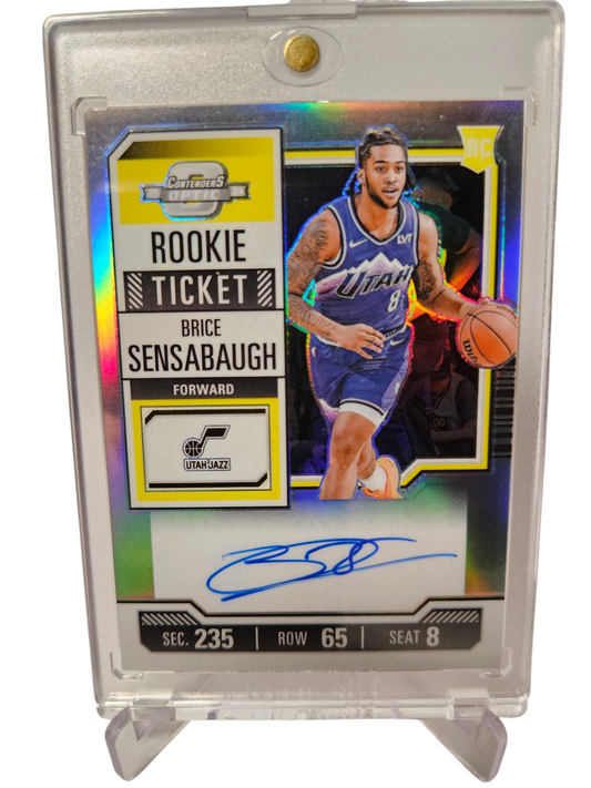 2023-24 Panini Contenders Optic #111 Brice Sensabaugh Rookie Ticket On Card Autograph Holo
