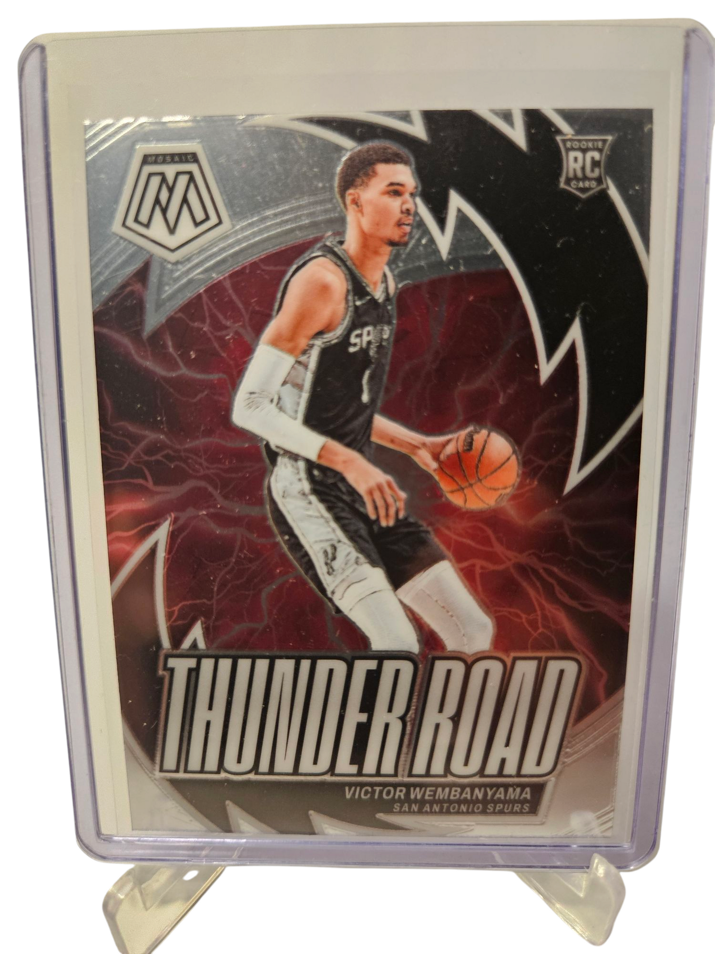 2023-24 Panini Mosaic #8 Victor Wembanyama Rookie Card Thunder Road