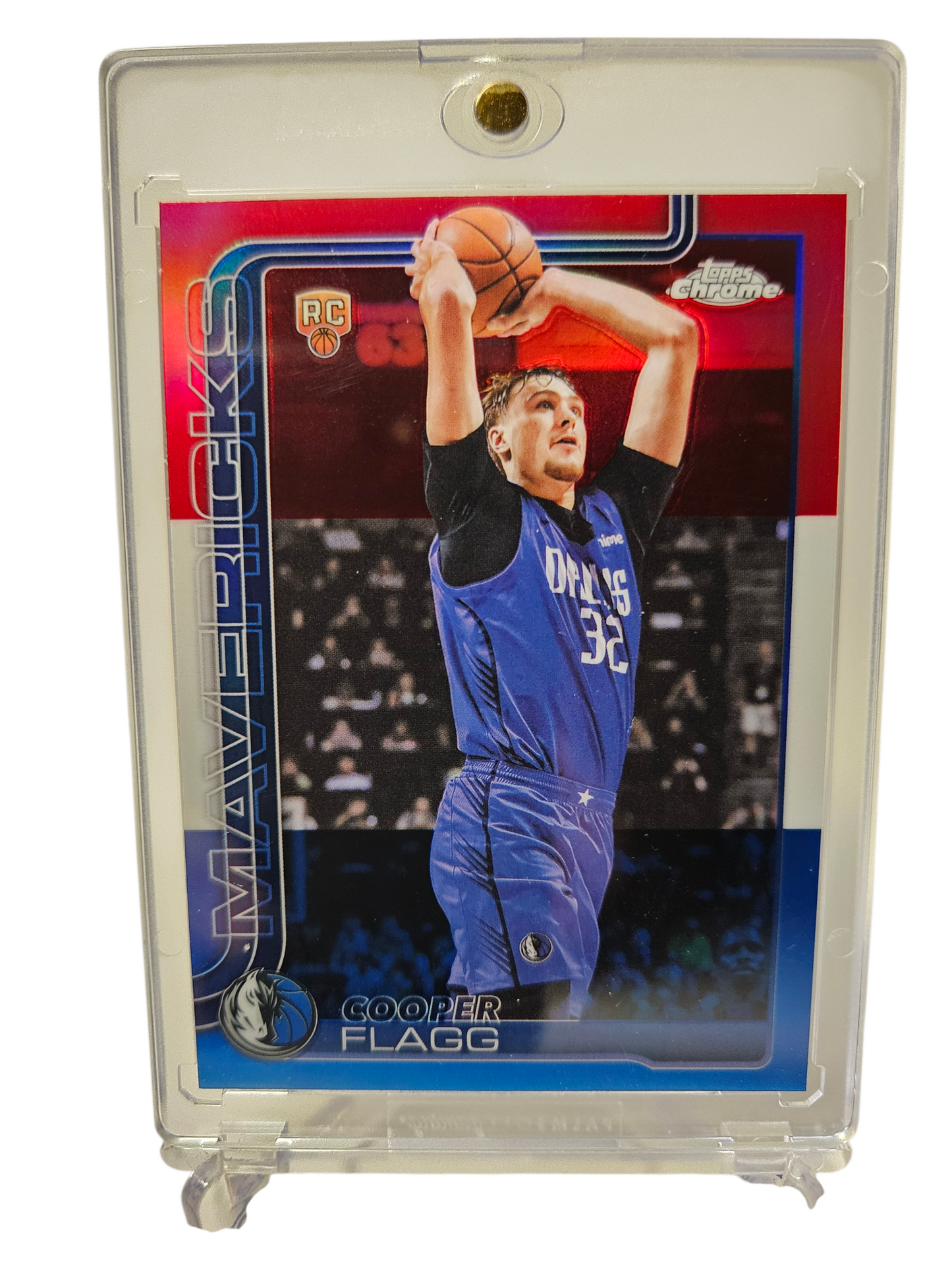 2025 Topps Chrome #251 Cooper Flag Rookie Card Red White Blue Refractor