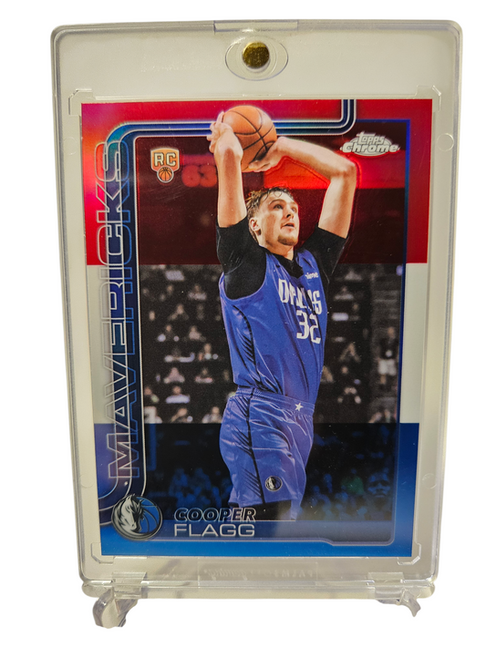 2025 Topps Chrome #251 Cooper Flag Rookie Card Red White Blue Refractor