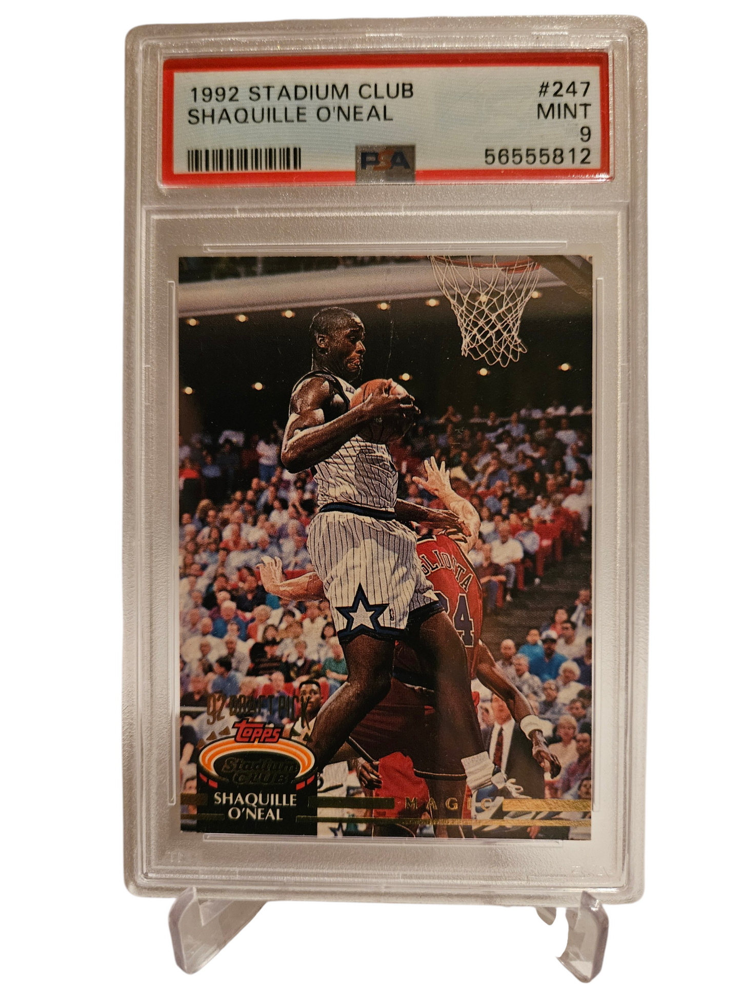 Shaquille O'Neil Rookie Card 1992 Fleer Topps Stadium Club PSA 9 Mint