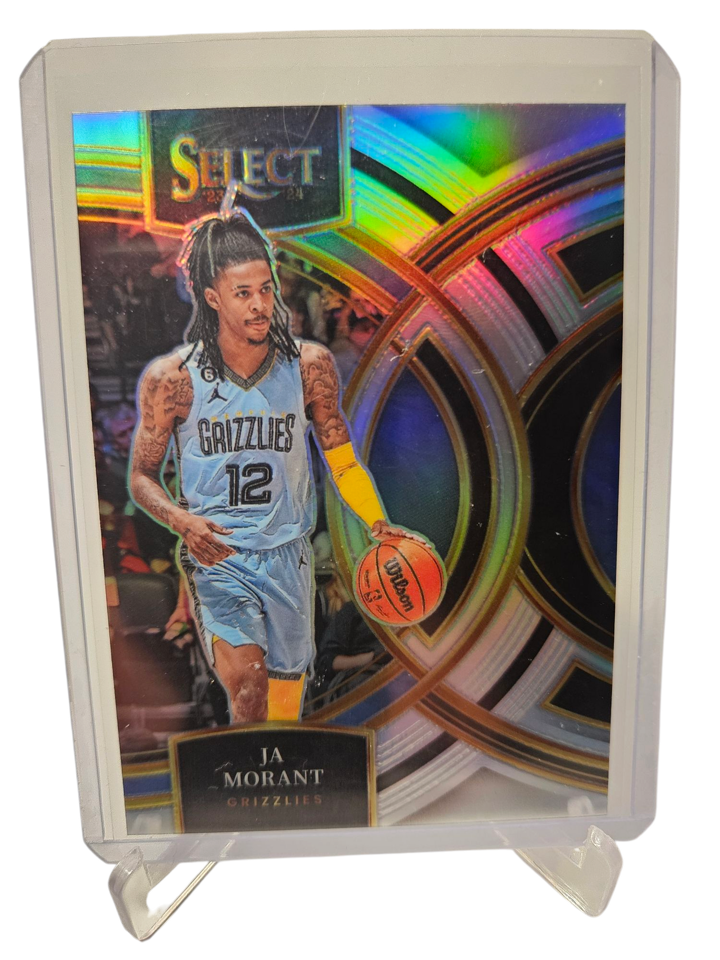 2023-24 Panini Select #136 JA Morant Premier Level Silver Prizm