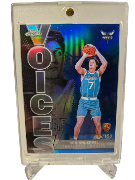 2025 Topps Chrome #VS-9 Kon Knueppel Rookie Card Voices Refractor /150