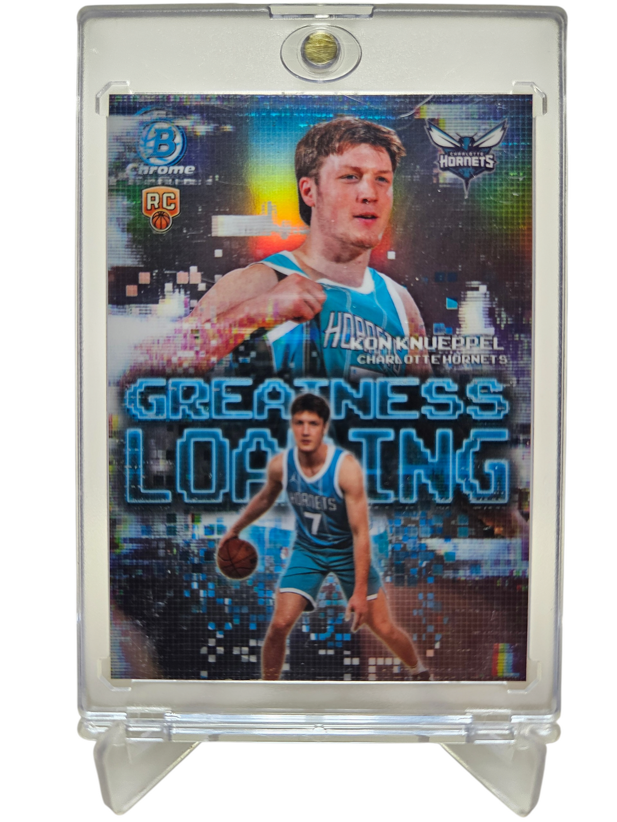 2025 Topps Bowmann Chrome #GL-4 Kon Knueppel Rookie Card Rockstar Greatness Loading Refractor