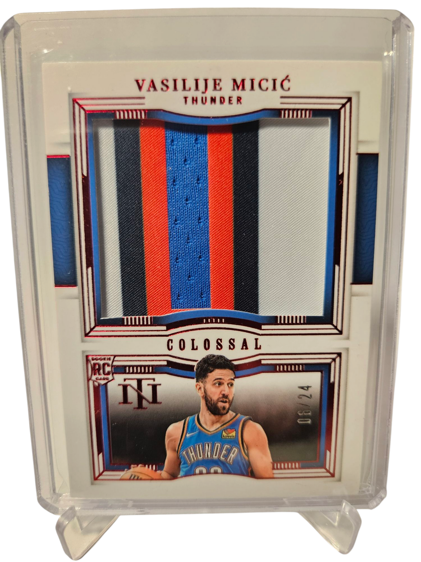 2023-24 Panini National Treasures #CR-MIC VasiliJe Micic Rookie Card Collosal Patch 06/24