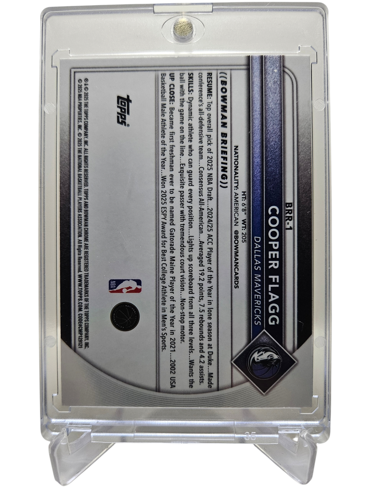 2025-26 Topps Bowman Chrome #BRR-1 Cooper Flag Rookie Card Red Shield Refractor
