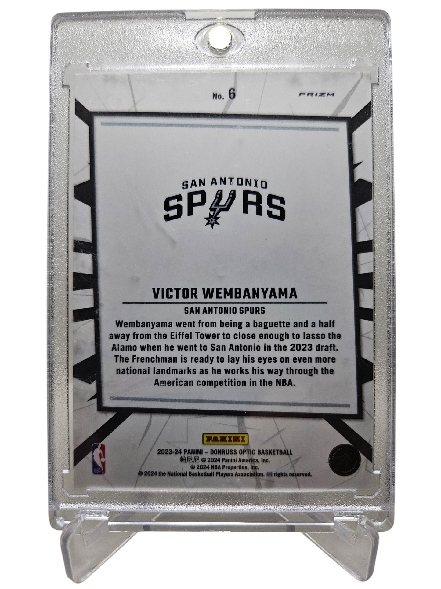 2024-25 Panini Donruss Optic #6 Victor Wembanyama My House Silver Holo Prizm