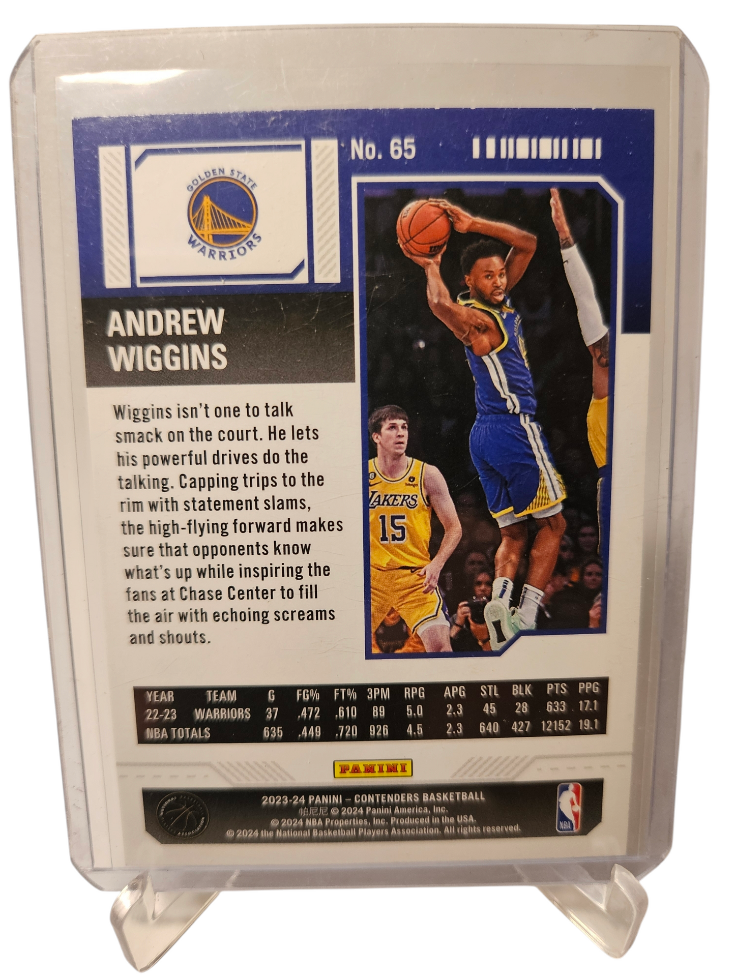 2023-24 Panini Contenders #65 Andrew Wiggins Season Ticket