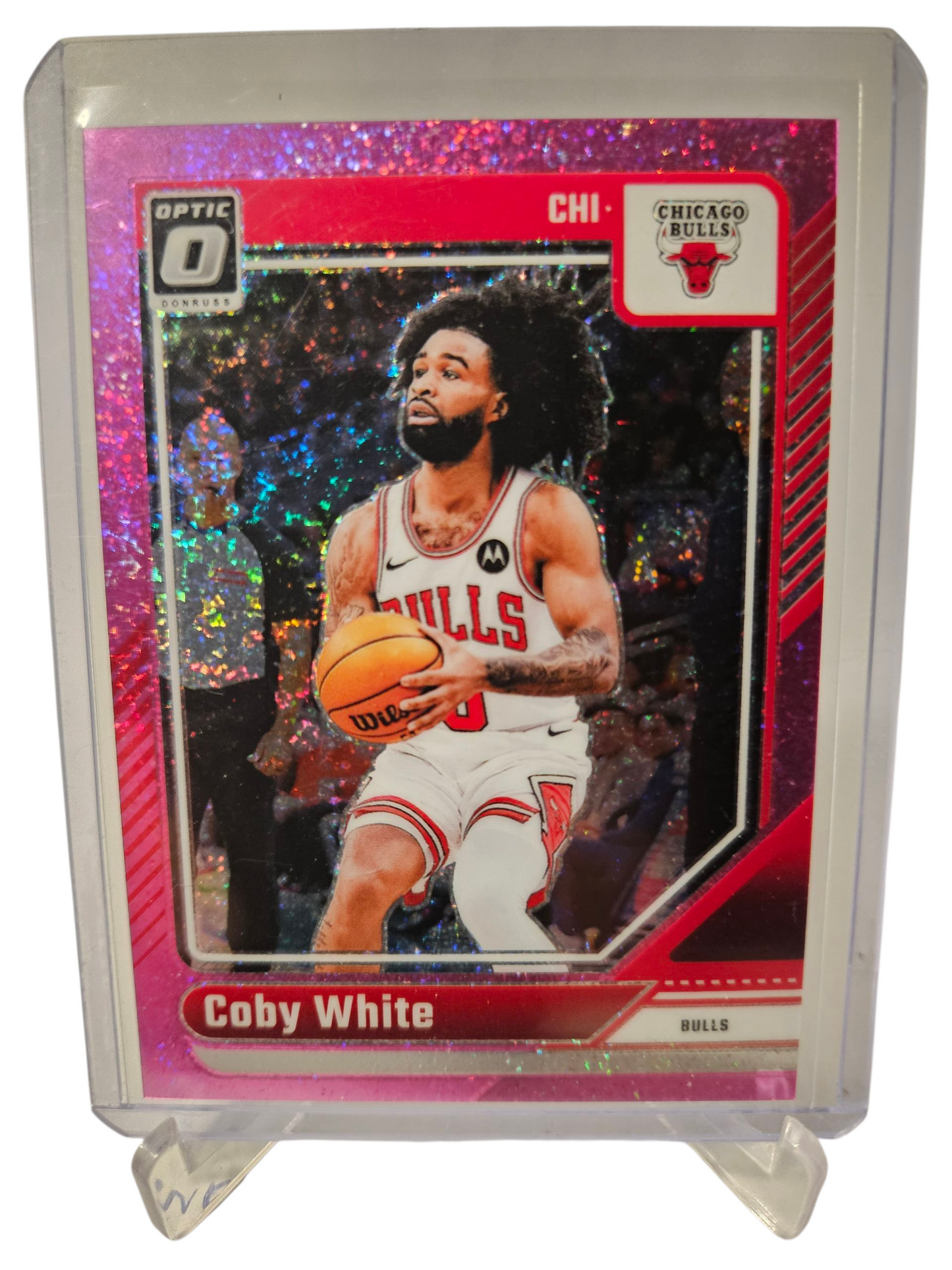2024-25 Panini Donruss Optic #76 Coby White Pink Glitter 248/275