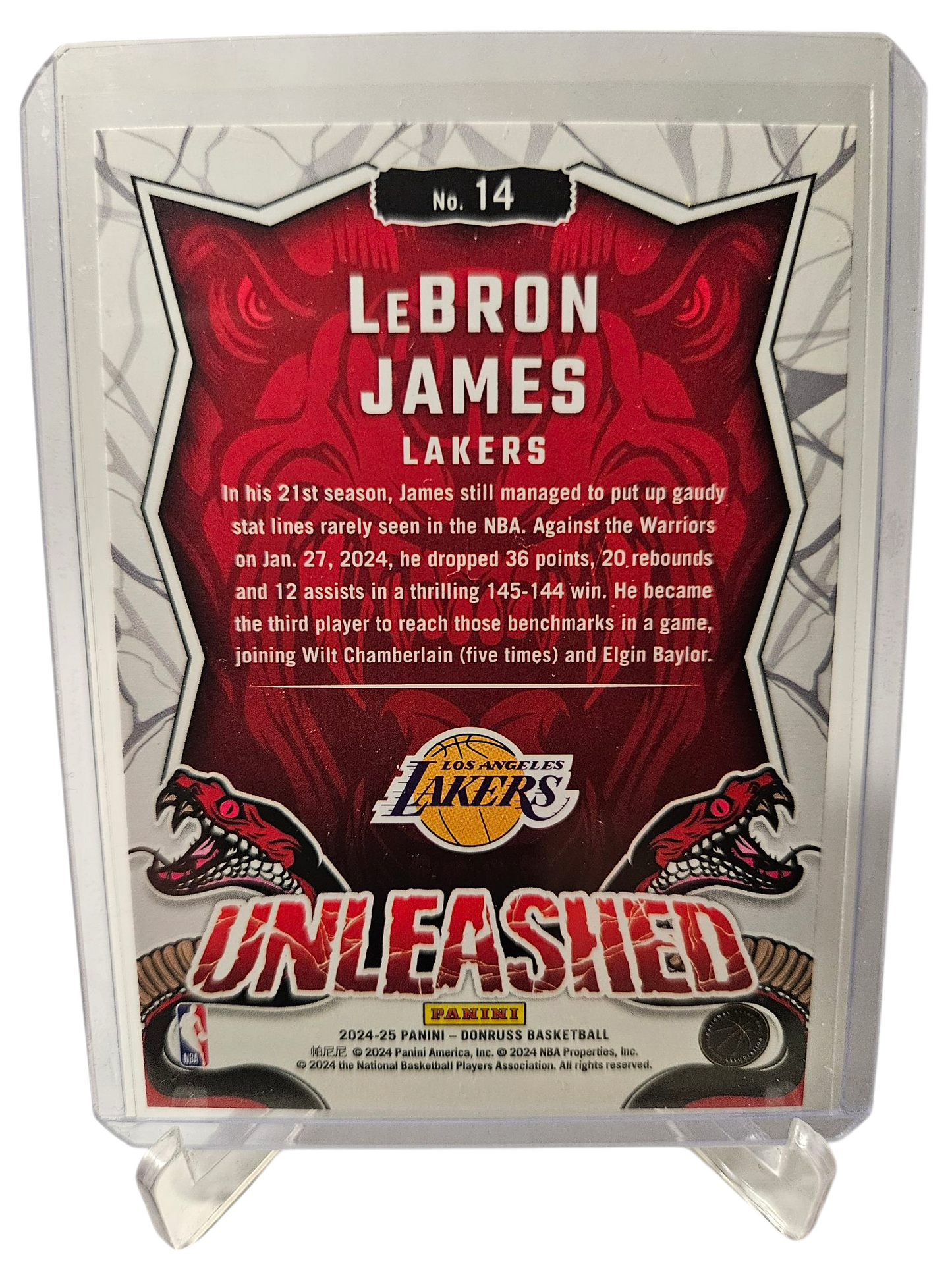 2024-25 Panini Donruss #14 Lebron James Unleashed