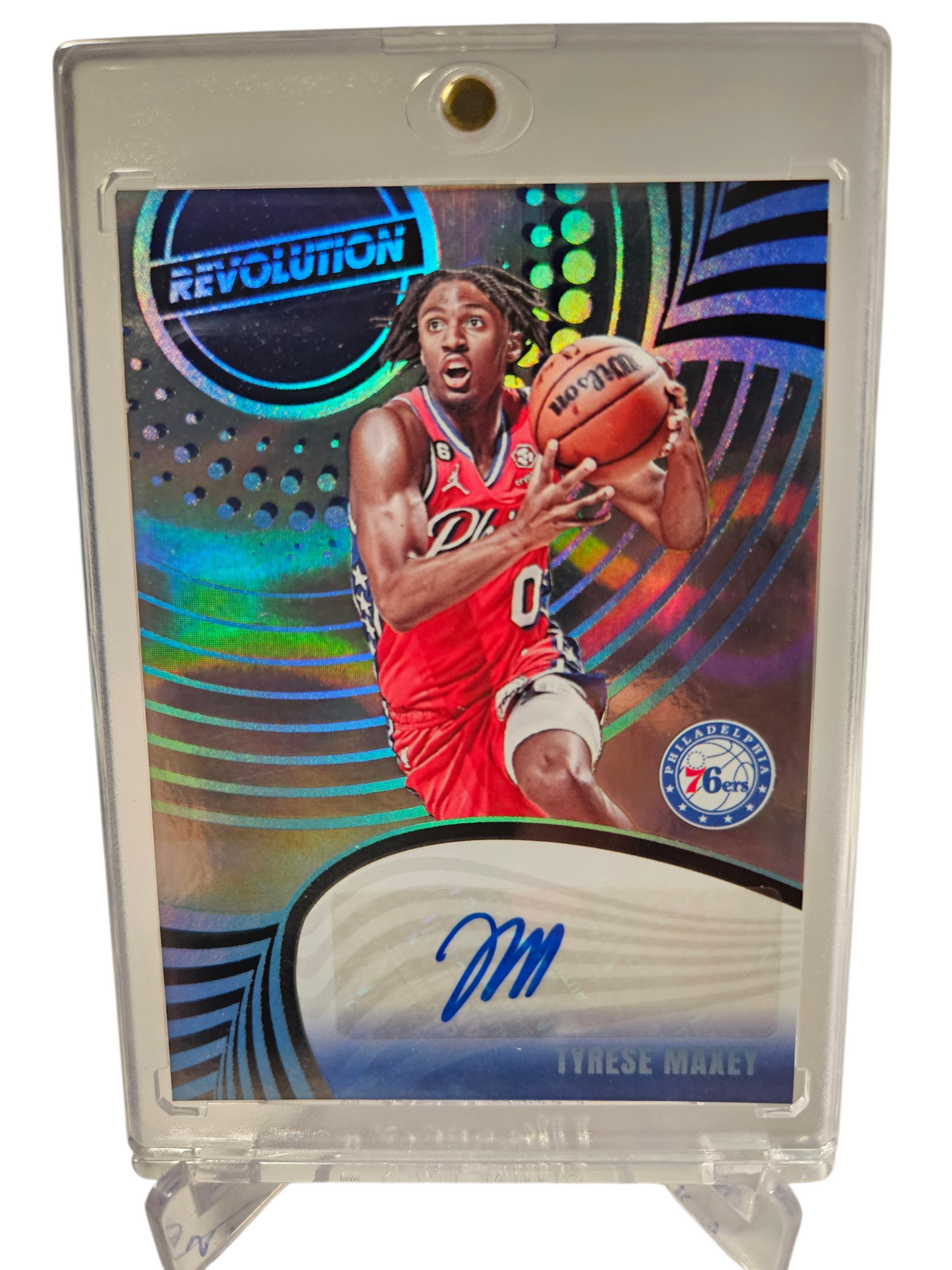 2023-24 Panini Revolution #A-TYR Tyrese Maxey Autograph Infinite 07/25