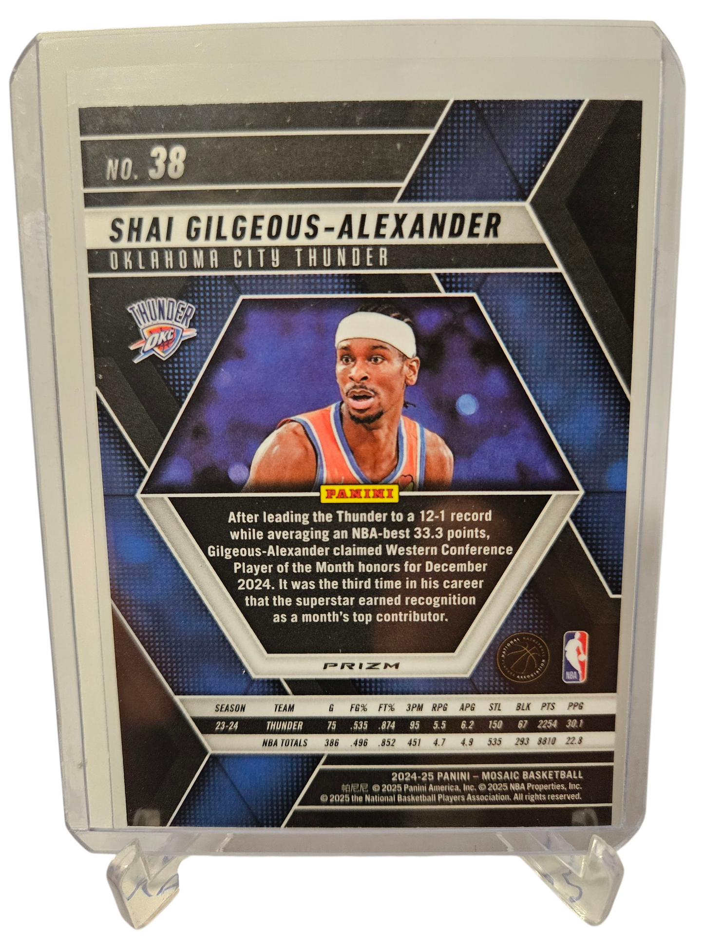 2024-25 Panini Mosaic #38 Shai Gilgeous-Alexander